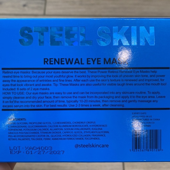 Steel Skin | Power Retinol‎ Renewal Eye Mask | Under Eye Mask - Picture 6 of 6